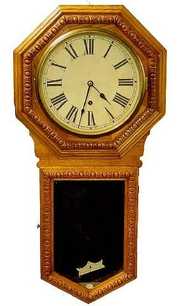 Oak Waterbury Regulator Wall Clock