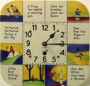 Childs Rhyme German Porcelain Wall Clock