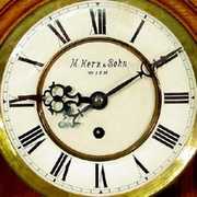 Hers Vienna Regulator Type Oak Wall Clock