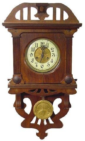 Mahogany Swinger Art Nouveau Clock