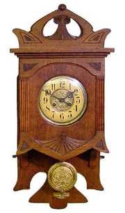 Oak Swinger Art Nouveau Clock