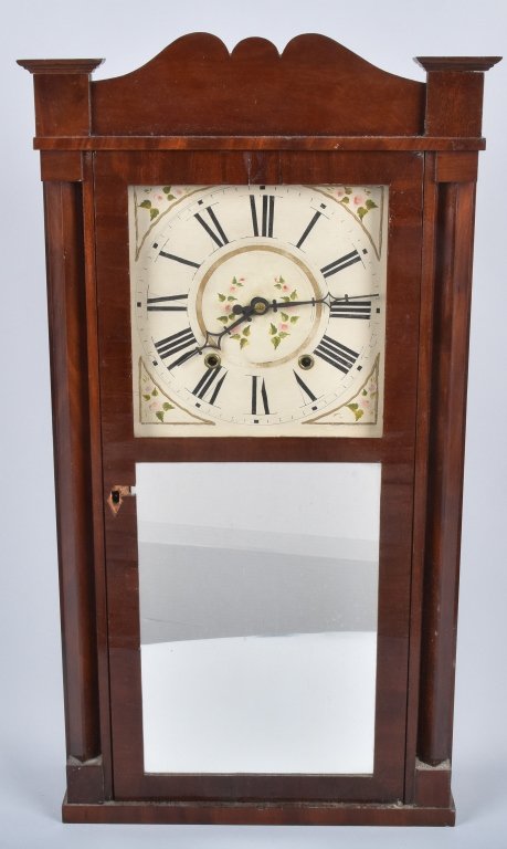 1839 DANIEL PRATT WOODEN WORKS SHELF CLOCK