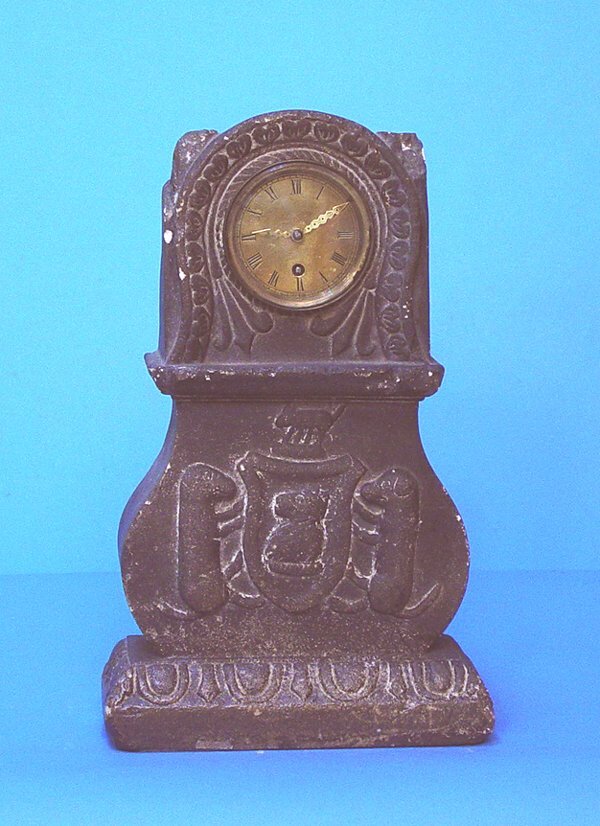 Heavy Stone Architectural Mantel Clock