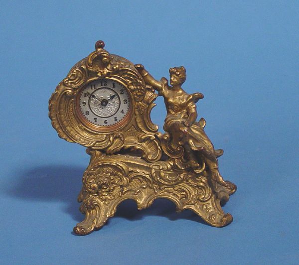 Small Gilt Novelty Mantel Clock