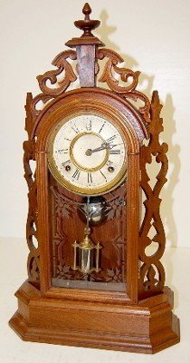 Victorian Walnut Fancy Parlor Clock