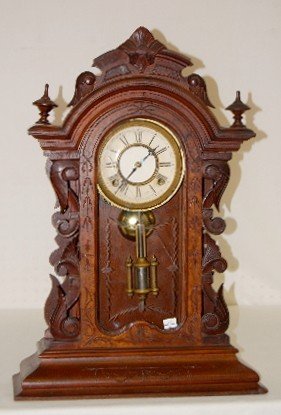 George B. Owens 8 Day T & S Parlor Clock, 1875