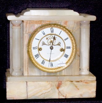 E. N. Welch Onyx Mantel Clock