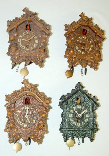 4 Lux Clocks, With Cuckoo Birds