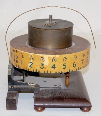 Wood, Celluloid & Brass Annular Dial Clock