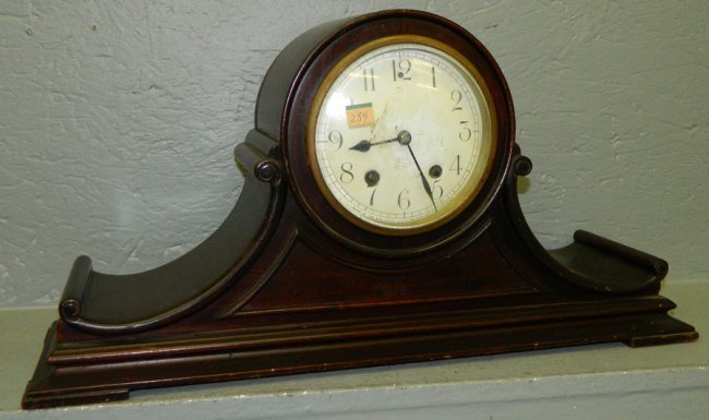 New Haven mahogany 8 day clock.