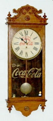 Oak Case Coca Cola Advertising Clock