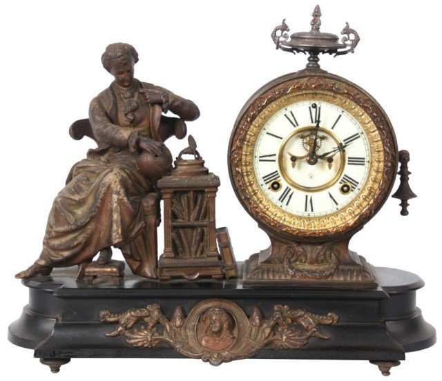 Ansonia Figural Mantle Clock Â Newton