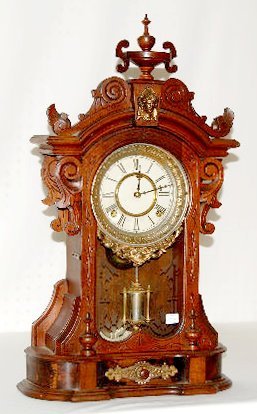 Waterbury Walnut Mantel Clock, “China”