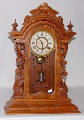 Victorian Walnut Parlor Clock, “George B. Owen”