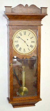 New Haven 1 Weight Mahogany Wall Clock