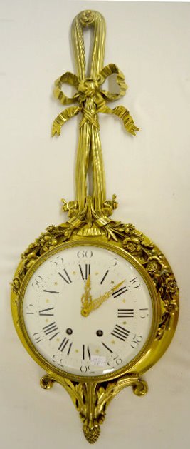 Vincenti 1855 Bronze Hanging Cartel Clock