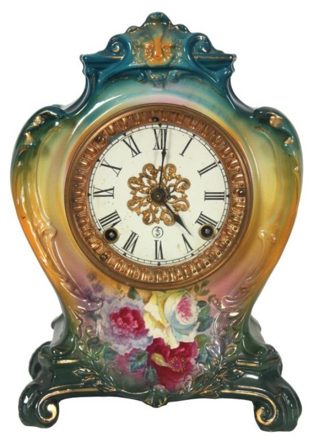 Ansonia & Royal Bonn China Clock