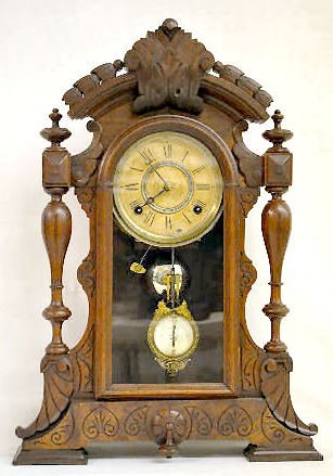 Kroeber Walnut “Mariposa” Shelf Clock