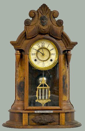 EN Welch “Iowa Model” Parlor Clock, Walnut