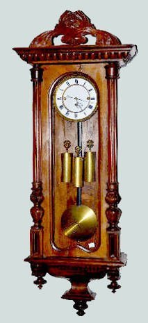 Carved 3 Weight Vienna Regulator Clock