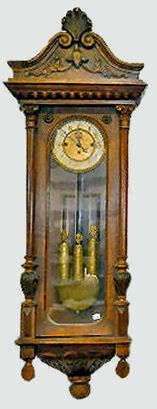 Gustav Becker 3 Weight Vienna Regulator Clock