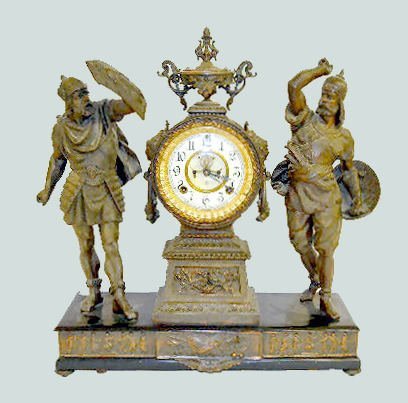 Ansonia “Combatants” Double Statue Clock