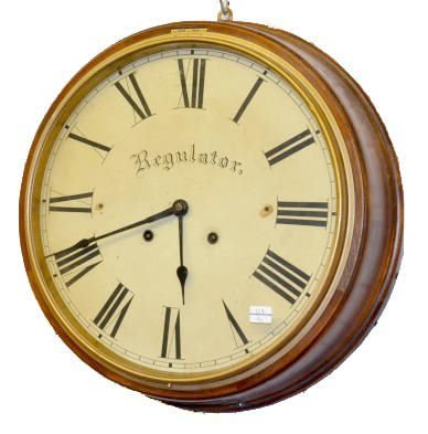 Antique 16 1/2″ Diameter  Gallery Clock