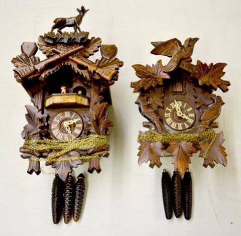 2 Cuckoo Clocks, 1 Musical, Both w/Animals