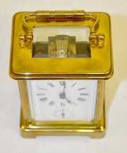 French Antique Brass Carriage Clock w/Alarm