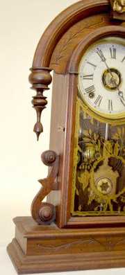 E. N. Welch “Parisian” Walnut Shelf Clock