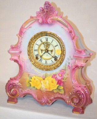 Ansonia Royal Bonn La Bretagne China Clock