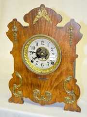 Seth Thomas Oak & Brass Shelf Clock