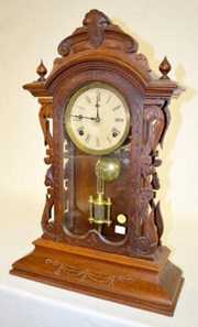 Welch Walnut Parlor Shelf Clock