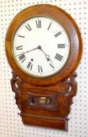 Carved Scroll Bell Strike Wall Clock