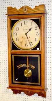 Waterbury Oak Store Regulator Clock