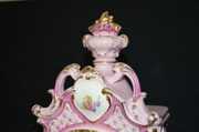 Scarce Ansonia Royal Bonn Pink China Clock