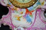 Scarce Ansonia Royal Bonn Pink China Clock