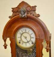 Waterbury Walnut Mirrorside Parlor Clock
