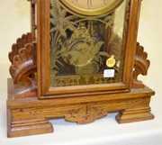 Ansonia Oak Ornate Shelf Clock