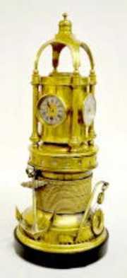 Brass 5 Dial Revolving Clock