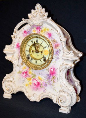 Ansonia Royal Bonn La Bretagne China Clock