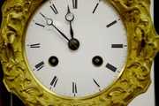 Inlaid  French T&S Portico Clock