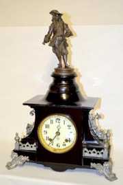 Ansonia Black Iron 8 Day T&S Clock