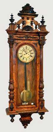 Ornate Two-Weight Vienna Regulator Wall Clock