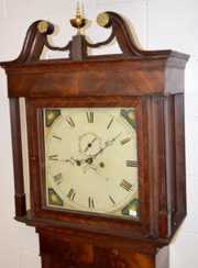 English Oak Time and Strike Tall Case Clock