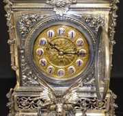 Massive English 8 Bell Bracket Clock w/Cherub