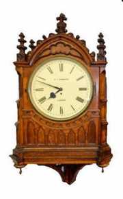 Huge English Hanging Fusee Bracket Clock on Shelf
