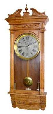 Waterbury No. 17 Oak Wall Clock