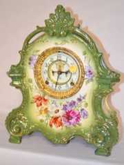 Ansonia Royal Bonn  La Bretagne China Clock