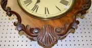 English Fusee Carved Gallery Clock